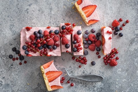 Tranches de mousse à la fraise