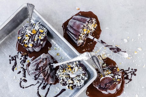 Sorbetto di cioccolato su stecco