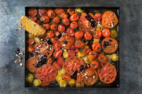 Gebackener Tomatensalat