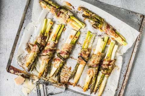 Bunched asparagus