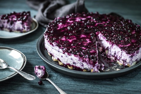 Torta di quark ai mirtilli