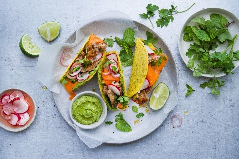 Tacos mit Kalbfleisch