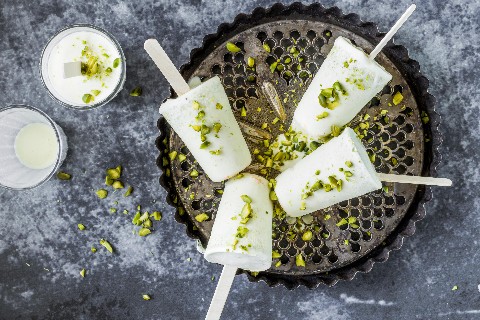 Kulfi ice cream with pistachios