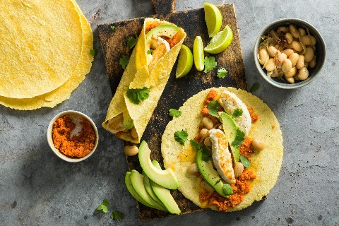 Fajitas à la crème de poivrons et au poulet