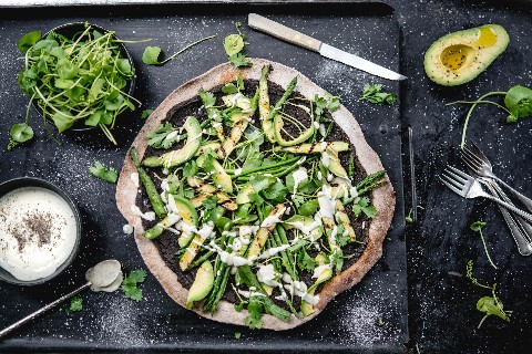 Black bean pizza
