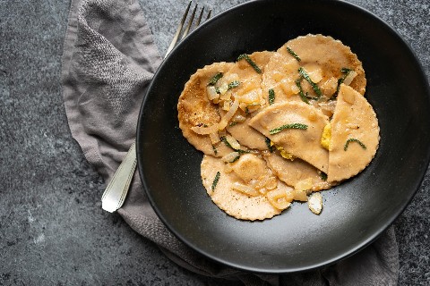 Raviolis vegan farcis à la courge