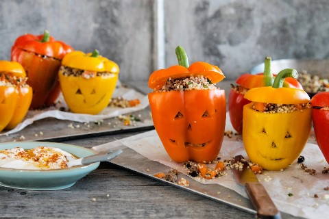 Peperoni ripieni di Halloween