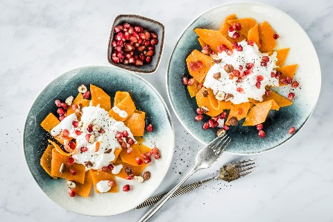 Carpaccio di zucca con burrata