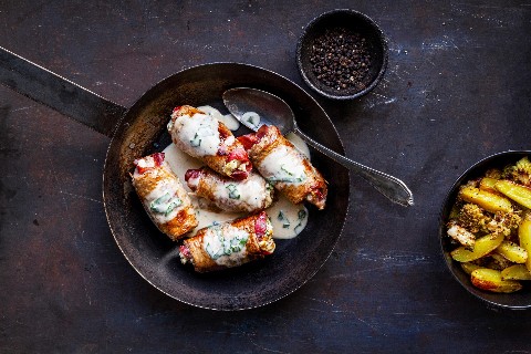 Involtini de veau à l'ail des ours