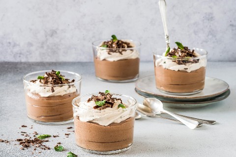 Chocolate mint mousse