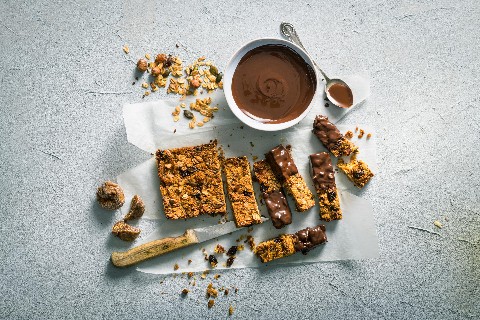 Barres chocolatées au granola