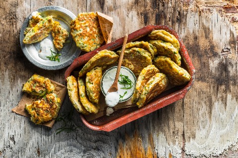 Frittelle di mais e zucchine