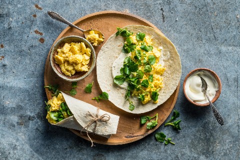 Cress-and-egg wrap