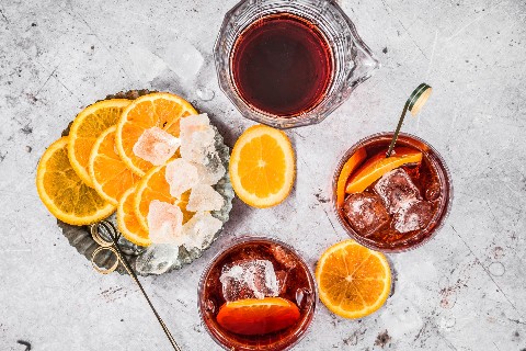 Negroni on the rocks
