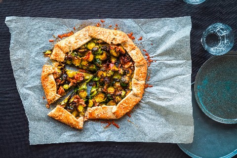 Brussels sprout galette