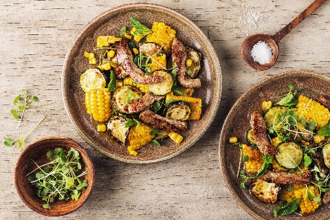 Zucchettisalat mit Rindfleisch