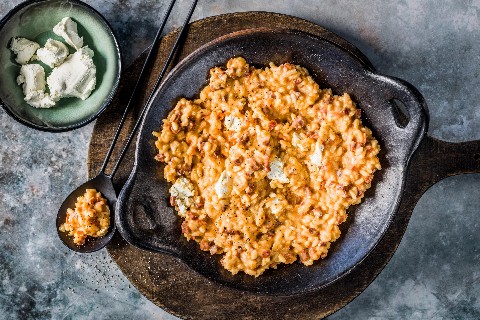 Chorizo and tomato risotto