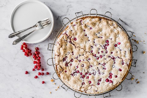 Gâteau meringué aux raisinets
