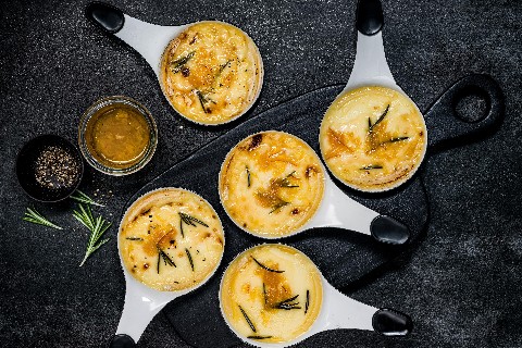 Raclette with orange and rosemary