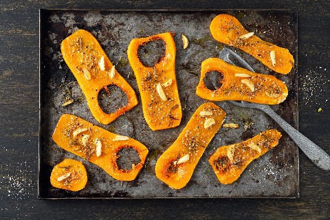 Fette di zucca al forno
