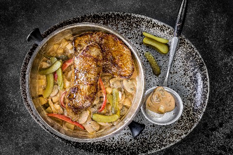 Steaks de bœuf Stroganov