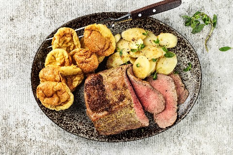 Roastbeef mit Yorkshire Puddings