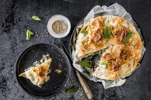 Salmon strudel pie