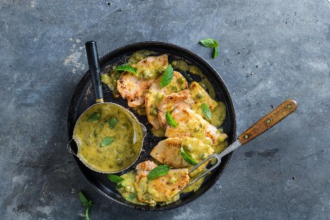 Schweinsplätzli mit Kapernsauce
