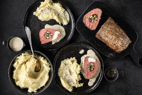 Filet de bœuf farci aux champignons