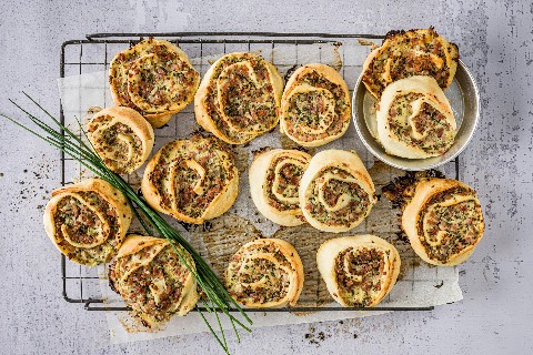 Flammkuchen-Schnecken