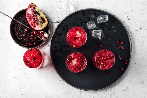 Cocktail alla melagrana e alle arance sanguigne