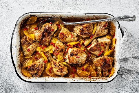 Roast chicken with orange