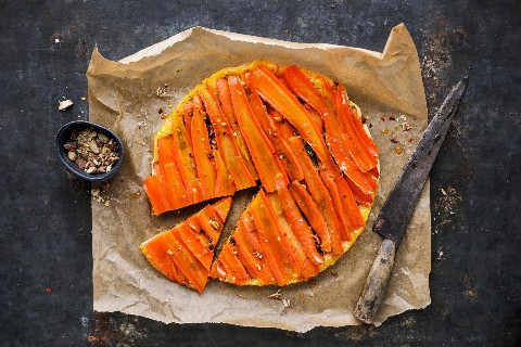 Carrot tarte tatin