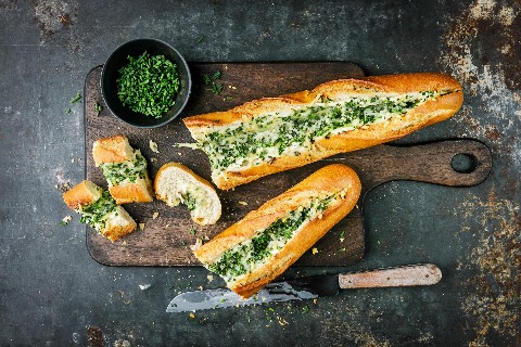 Baguette au fromage frais