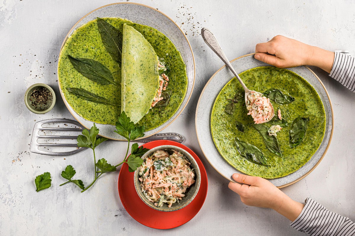 Omelettes in green - Recipes | little FOOBY