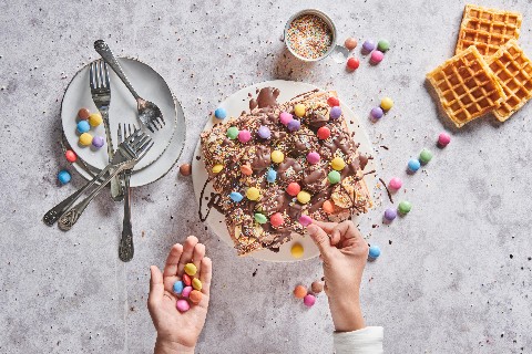 Bananen-Schoggi-Waffeltorte