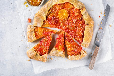 Blood orange galette