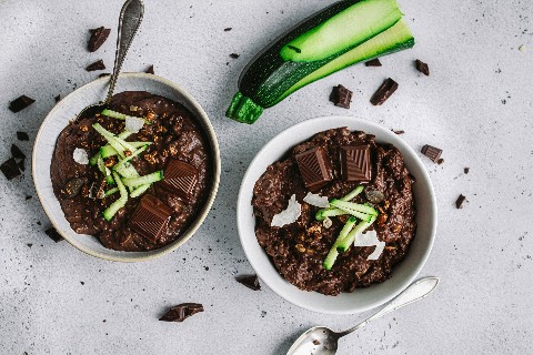 Oatmeal al cioccolato e alle zucchine (Zoats)