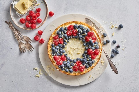 Tarte aux baies, au mascarpone et au chocolat blanc