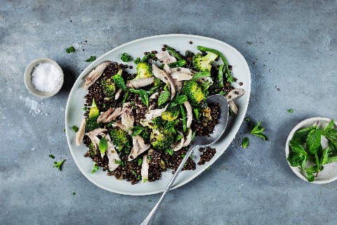 Linsensalat mit Poulet