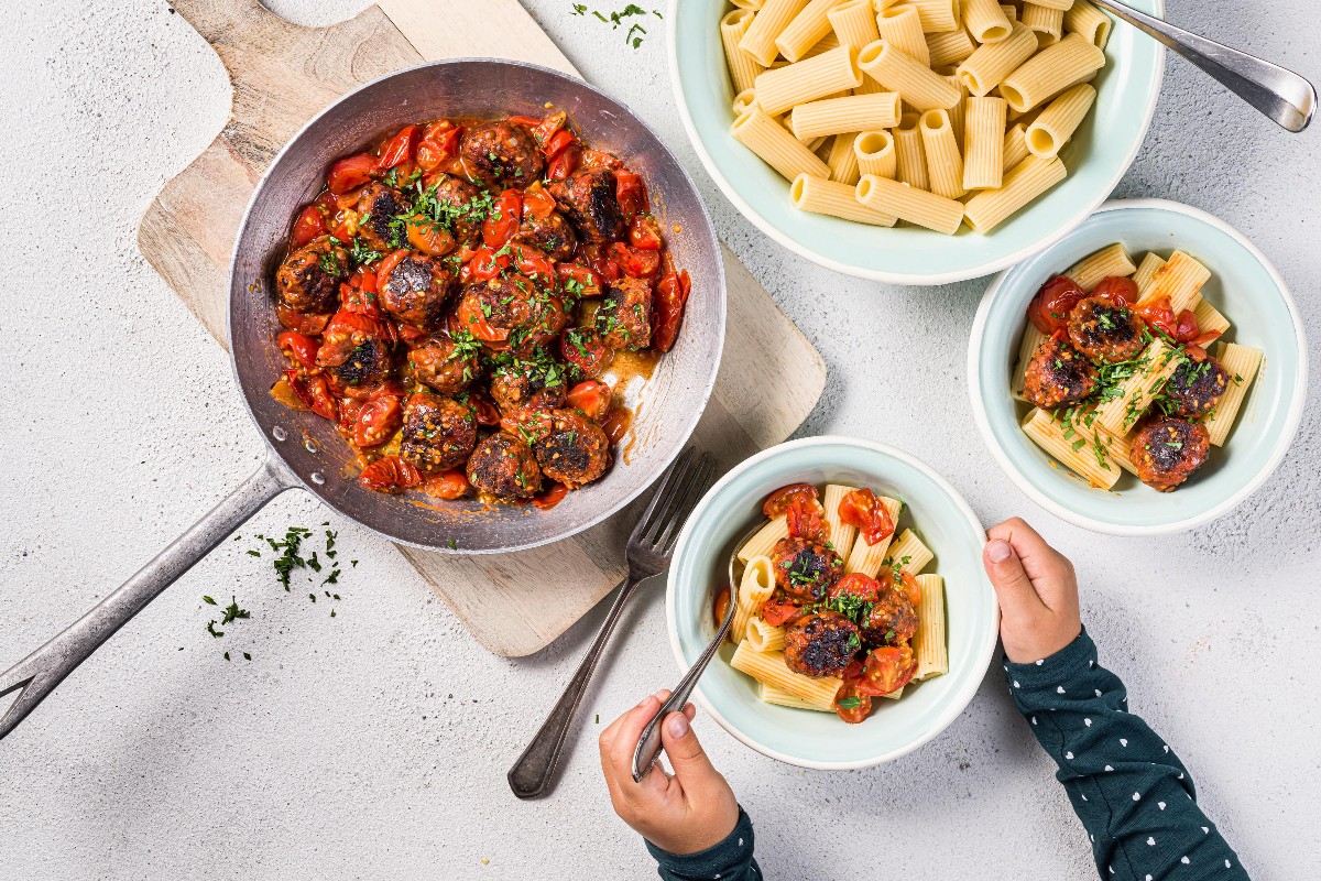 Pasta with lentil balls - Recipes | little FOOBY