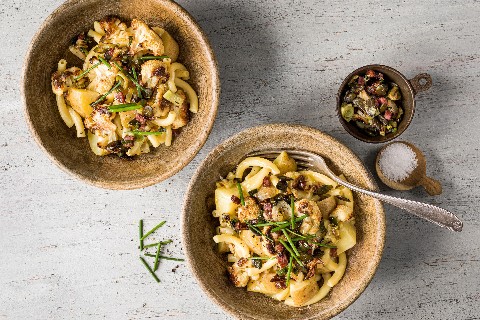 Macaronis à la montagnarde d`été