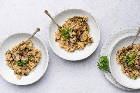 Vegan mushroom risotto