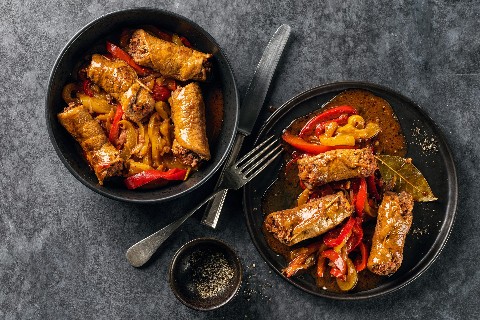 Involtini et peperonata