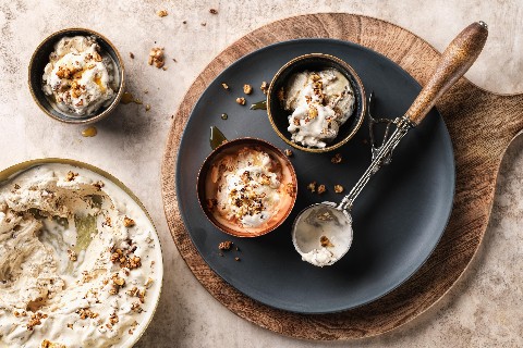 Gelato di noci e sciroppo d’acero
