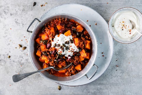 Kürbis-Chili con carne