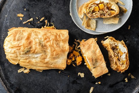 Squash and sage strudel