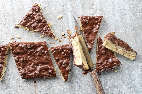 Chocolate and nut biscuits