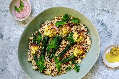 Fleurs de courgettes farcies