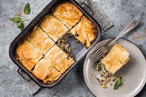 Torta di carne macinata con pasta per strudel